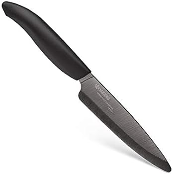 Kyocera Advanced Ceramic Revolution Series 4.5-inch Utility Knife, Black Blade