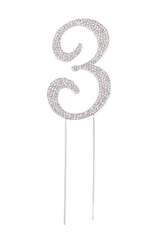 thumbnail image 2 of LOVENJOY Gift-Boxed Rhinestone Number 8 Cake Topper, 2.8 2 of 11