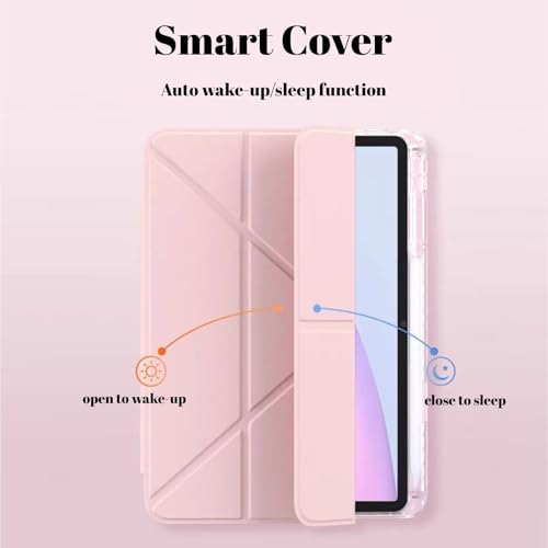 Vurtboly Case Compatible with iPad (A16) 11th Generation 11“2025/ 10th Generation 10.9" 2022 with Pencil Holder, 6-in-1 Y-Shaped Trifold Stand, Slim Acrylic Hard Shell Back Protective Cover