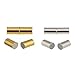 Linsoir Beads Rhodium Tone Inner Hole Size 12mm Glue-in Magnetic Clasps for 12mm Cords Pack of 10 Sets