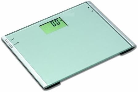 HOMEIMAGE Ultra-wide tempered glass platform scale support up to 440 LBS