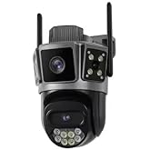 Winstino 10MP Dual Lens 5g/2.4g WiFi Outdoor Security Camera, Ultra HD, 320 Degree Monitoring, Motion/Human Detection, Night Vision, Two-Way Audio, IP66 Weather Proof, Cloud Storage or 128MB SD Card