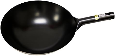 抛锅 Chinese / japanese light weigtht Wok with Iron handle 14"