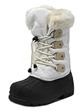 DREAM PAIRS Big Kid Maple Beige White Knee High
