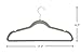 Finnhomy Heavy Duty 50 Pack Clothes Hangers with 10 Sturdy Multiple Use Finger Clips, Durable Slim-Line Velvet Hangers, Gray
