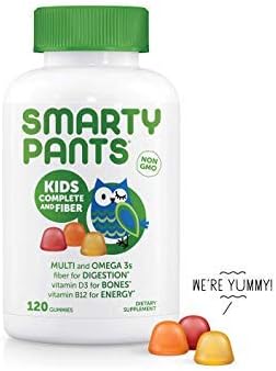 Kids Complete and Fiber Gummy Vitamins: Multivitamin, Gluten Free, Prebiotic Fiber, Omega 3 Fish Oil (DHA/Epa Fatty Acids), Folate (methlyfolate),Vitamin D3