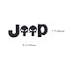 2Pack Jeep 3D Skull Emblem Badge for Jeep Grand Cherokee Wrangler Compass (Black)