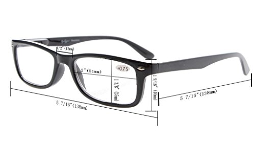 Reduce Eyestrain,Anti Blue Rays,Spring Hinges Unisex Computer Reading Glasses(Black,Amber Tinted Lenses) +1.25