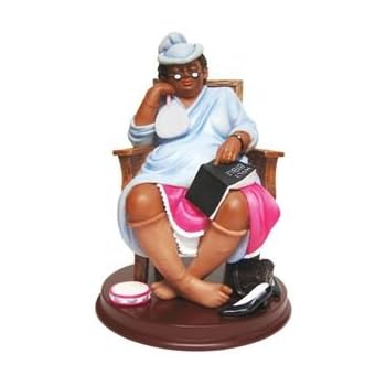 African American Church Pews Figurine - Deaconess Board Collectible Resin Statue 4x6 Inches