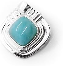 925 Sterling Silver Square Cut Larimar Cute Pendants Free Sterling Silver Chain