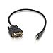 C2G 02444 Velocity DB9 Male to 3.5mm Male Serial RS232 Adapter Cable, Black (1.5 Feet, 0.45 Meters)