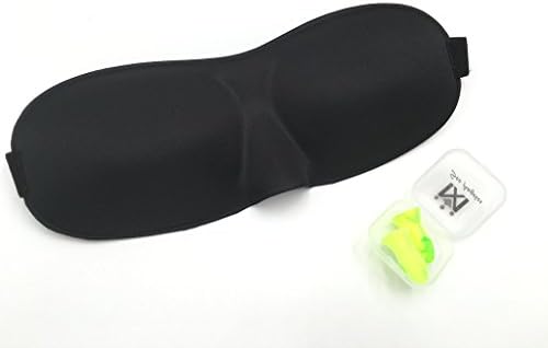 3D Sleep Eye Mask Earplugs-Soo Angeles 2017 Sleep Eye Mask For Sleeping(With Molded Nose)+1 Pair Noise Protection Earplugs(SMALL Size for Women).Best For Reading, Travel,Insomnia or Quiet Night Sleep