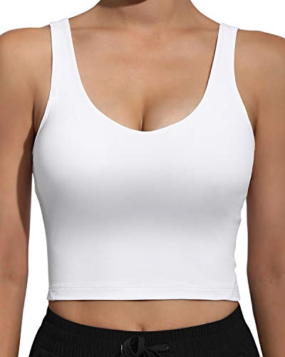 Promover Dames Fitness Tanktop Sport Bh Gewatteerd Strappy Crop Top met Geïntegreerd Training Rennen Beuglijn Yoga… - Image 3