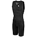 Synergy Triathlon Tri Suit - Men's Sleeveless Trisuit (Black/Black 21, Large)