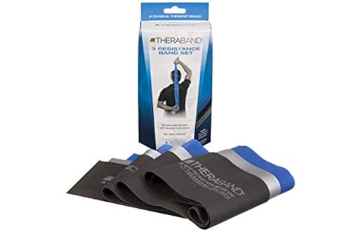 THERABAND Resistance Bands Set, Professional Non-Latex Elastic Band For