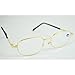 SODIAL(R) Gold Tone Metal Frame Presbyopic Reading Glasses +6.00
