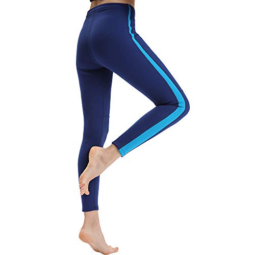 Flexel Women Wetsuit Pants 2mm Girls Premium Neoprene Wet Suit XSPAN Trousers Scuba Diving Leggings for Swimming Snorkeling Surfing Fishing (2mm Blue Pant Women, Medium)