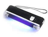LuckyStone Handheld Uv Light Torch with Led Flashlight, Portable Money Detector Stamp Detection of Fluorescent Marks, Certificates, Repairs, 6" L, Black