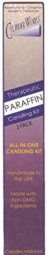 Cylinder Works Candles,Two Per Pack Natural Paraffin