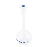 500ml Long Neck Lab Volumetric Measuring Flask Bottle w Plastic Cap