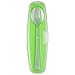 Innobaby Din Din Smart Stainless Steel Spoon and Fork with Carrying Case. Utensil Set for Kids and Toddlers. BPA Free. Green, 2 Count (Pack of 1)