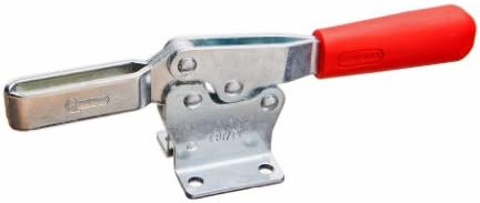 JW Winco Series GN 820 Steel Horizontal Acting Toggle Clamp with Horizontal Mounting Base, Metric Size, Clamp Size 130, 1000 Newton Holding Capacity, Type M U Bar