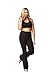 TLC Sport UK Women's Figure Firming Tummy Control Sculpting Compression Standard Waist Yoga Bootcut Bootleg Pants Black