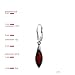 Sterling Silver Cherry Amber Drop Leverback Earrings