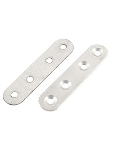 SamIdea 5-Pack 127x20x3mm SUS-304 Corner Brace Straight Support Shelf Brackets,4 Install Holes,with 20PCS Stainless Steel Screws - Thumbnail 3