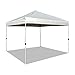 GOUTIME Instant 10X10 Feet Pop Up Canopy Tent, Medium-Duty Outdoor Canopy Tent for Parties, Include Wheeled Bag, 4 Stakes and Ropes, White