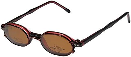 Easyclip Oliver Country 099 Mens/Womens Designer Full-rim Sunglass Lens Clip-Ons Flexible Hinges Eyeglasses/Eye Glasses (43-20-140, Burgundy)