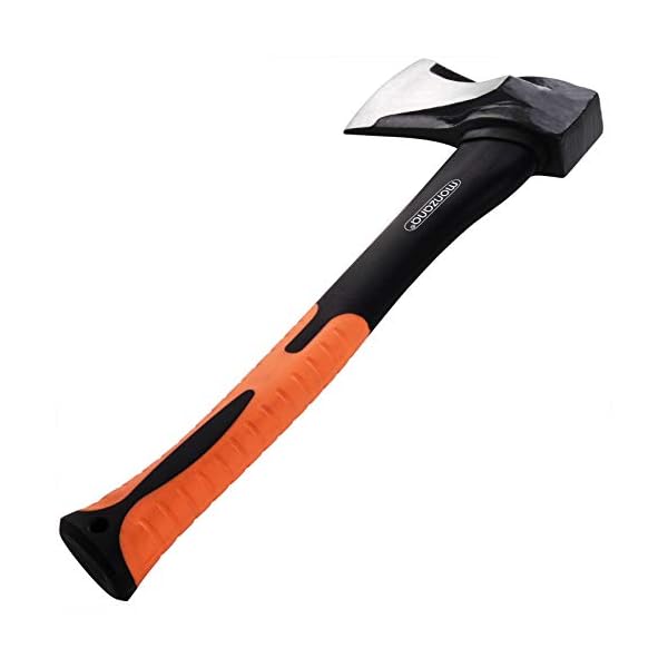 GardebrukÂ® Axt 2 kg Beil 1 kg Set ergonomischer Handgriff Gummischutz Universal Spaltaxt Spaltbeil Spalthammer Holzspalter – Bild 8