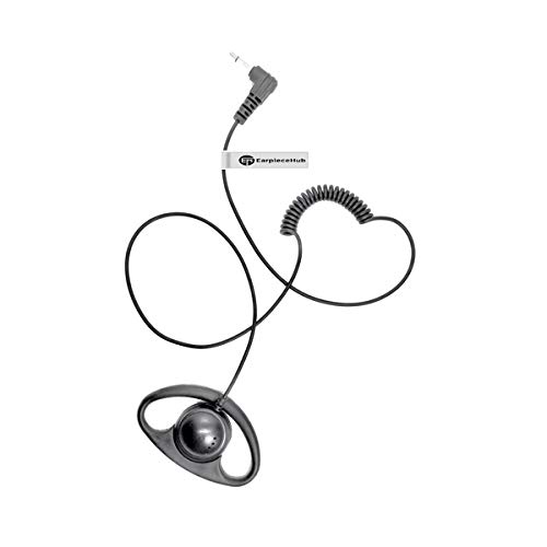 3.5mm Jack D Shape Listen Receive only Earpiece Compatible with ICOM INTEK MIDLAND Radio