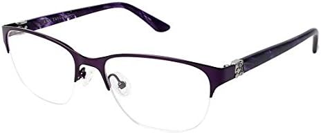 Ann Taylor AT200 Eyeglass Frames - Frame Shiny Purple / Purple Pattern, Size 51/17mm