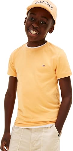 Jungen T-Shirt Kurzarm Essential aus Baumwolle, Orange (Faded Sun Kiss), 5 Jahre