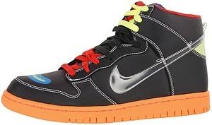 Nike Dunk High X Premium "Cassette Playa" Mens Shoes [306968-005] Black/Black-Sport-Red-Orion Blue Mens Shoes 306968-005-9.5