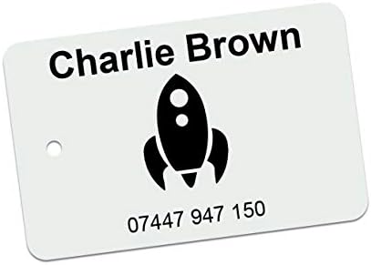 Personalised Printed School Bag Tags - Personalised Label with Name & Contact Info, Durable Printed Bag or Luggage tag. No More Lost Property - Pack of 2