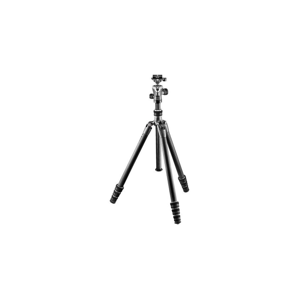Gitzo GK1545T-82TQD Traveler Tripod with Center Ball Head - Compact, Foldable and Light with Short Column Included for Ground Level Shoots, Series 1-4 Sections, Carbon Fibre