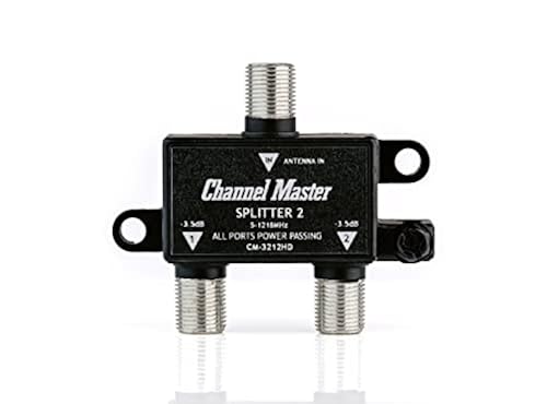 Channel Master Splitter 2 | 2-Way Splitter Distributes Digital HDTV ...
