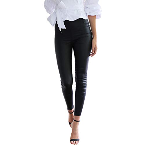 Women Black Pants Ladies Pockets Slim Fit Casual Long Pants Trousers