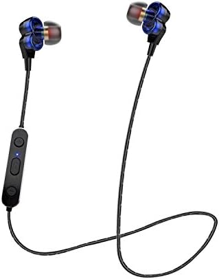 Bluetooth Headphones,Kudear Wireless Sports Earbuds Sweatproof In Ear Earphones, Dual Driver Bluetooth Earbuds for Cellphones(Blue)