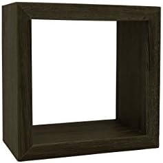 Tangerine Art Display Cube Small Decorative Shelf/Gallery Wall Décor, Espresso, 6 Inch