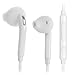 Stereo Earbuds with Microphone and Remote, Sound for Galaxy S5 s7, s7 Edge, s6, S6 Edge, Note 4 5, galaxy s5 earbuds, Headphones by Strobz (WHITE)