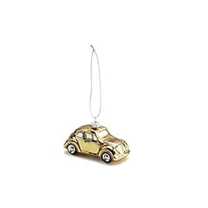 Volkswagen 16D087790A kerstboomhanger goud kever beetle glas kerstboomversiering kerstbal