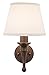 Regency Hill Braidy Farmhouse Rustic Wall Lamp Bronze Metal Plug-in 7