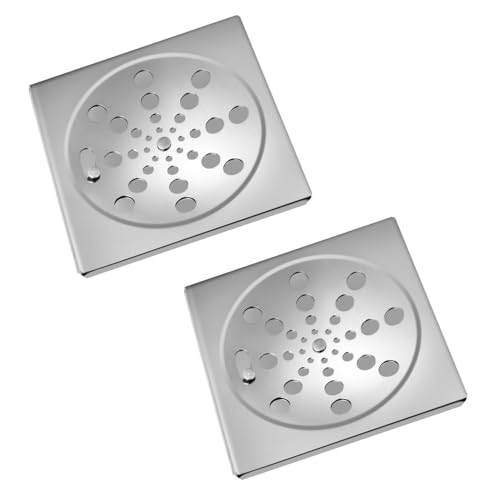 Combo 2 Ralo Tampa Grelha Quadrado 15x15 Válvula Abre E Fecha Em Aço Inox Somente Tampa Banheiro Cozinha Não Enferruja Padrão Universal