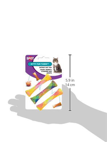 Ethical Pet - Spot Catnip Cat or Kitten toy, Colorful Fun Tubes. Interactive bouncy cat toy