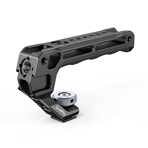 SMALLRIG Cold Shoe Top Handle Top Griff für Kamerakäfig, Universal Video Rig mit 5 Cold Shoe Adaptern zur Befestigung von DSLR Kameras mit Mikrofon/LE