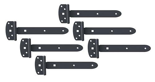 Alberts 840716 Kreuzgehänge | Ovado | mit vernietetem Stift | graphitgrau kunststoffbeschichtet | Band 391 x 58,7 mm | Scharnier 103 x 40 mm | 6er Set, grau