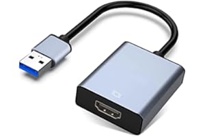 TULIYET USB to HDMI Adapter, USB 3.0/2.0 to HDMI for Multiple Monitors 1080P Compatible with Windows XP/7/8/10/11, Grey